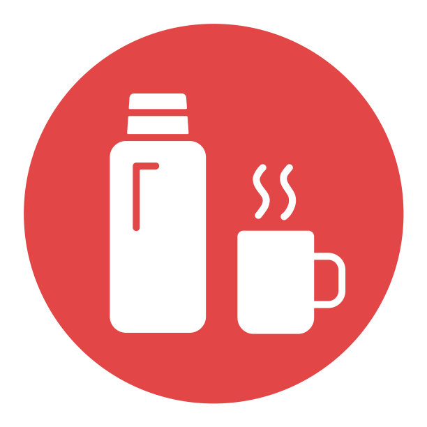 保温瓶字形图标露营标志图片下载