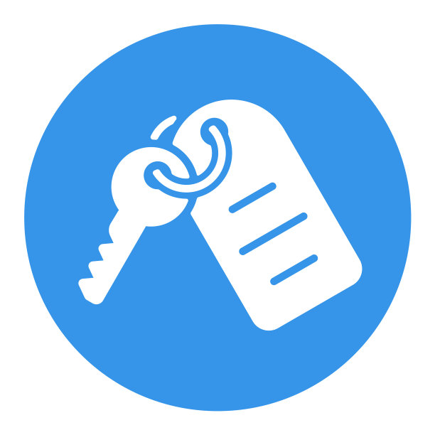 带有数字白色符号的酒店房间钥匙图片下载