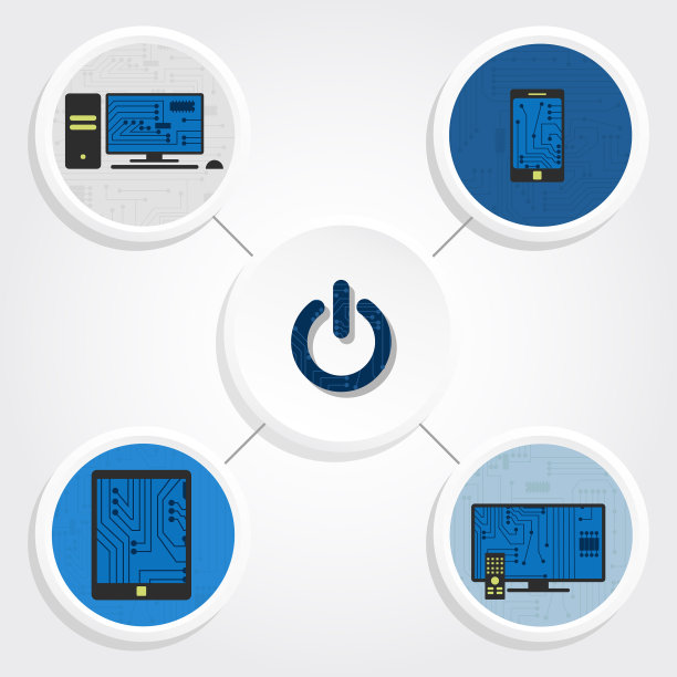 图解电子设备及按钮图片下载