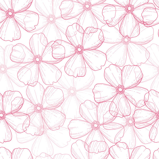 无缝模式与手工绘制的细枝和图片下载