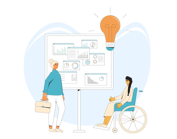 展示两名专业人士一起工作图片下载