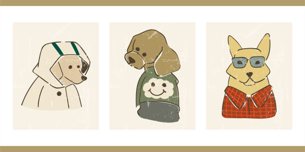 古老的插图在柔和的颜色。墙上孩子们的画。图片下载