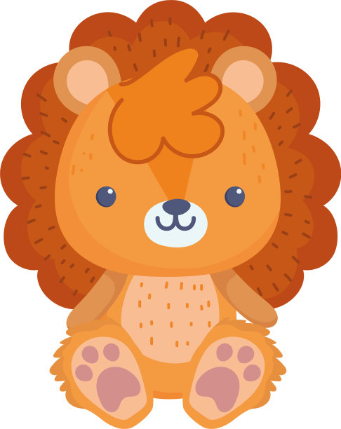 可爱的小狮子毛绒玩具图片下载