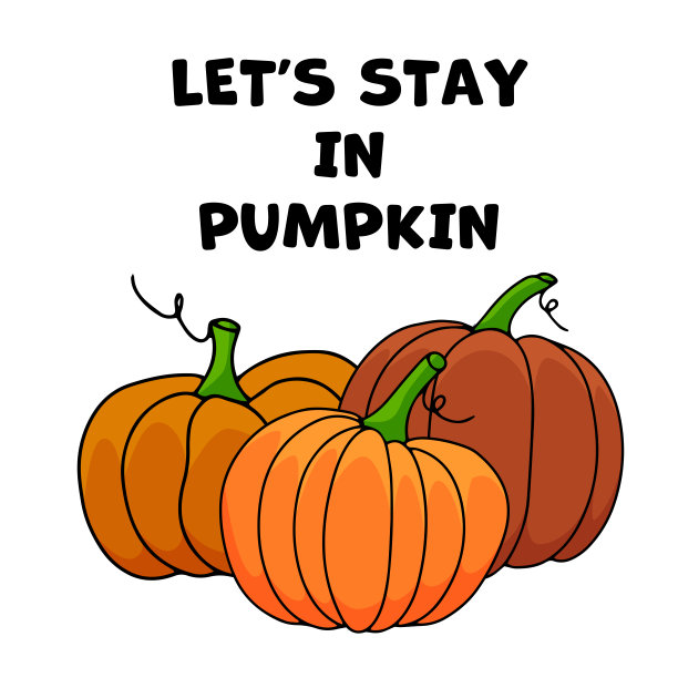 秋天的文字插图与南瓜。矢量插图上的白色背景。最可爱的南瓜贴标语题词。感恩节的插图印在t恤，包，海报，卡片上。在白色背景上隔离图片下载