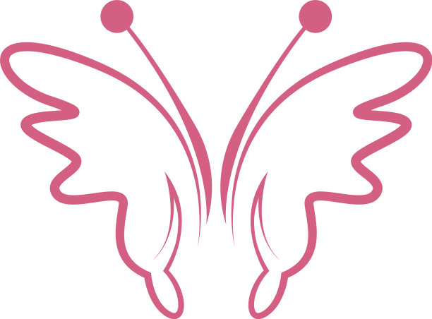 蝴蝶图标标志设计概念模板图片下载