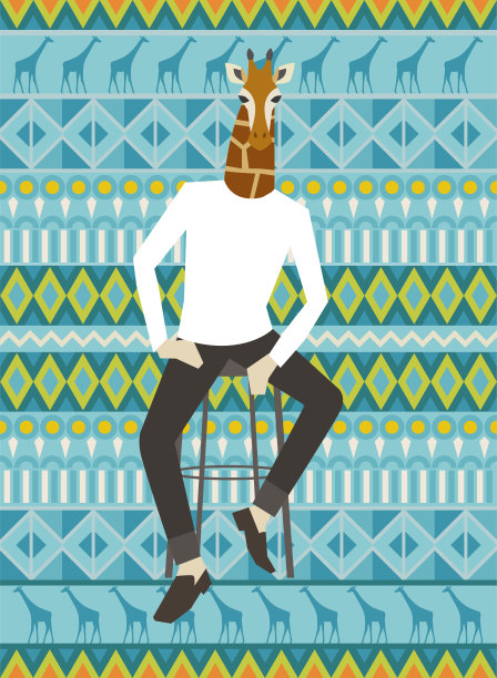 时尚的长颈鹿人图片下载