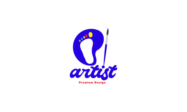 鞋底的脚艺术刷标志符号图标图片下载