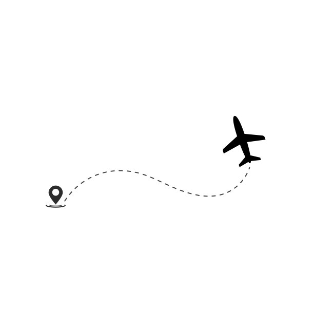 乘飞机飞行，飞机飞行路线，旅行冲刺，GPS寻路，飞机航线，爱情的飞行路线，情人节。矢量图图片下载