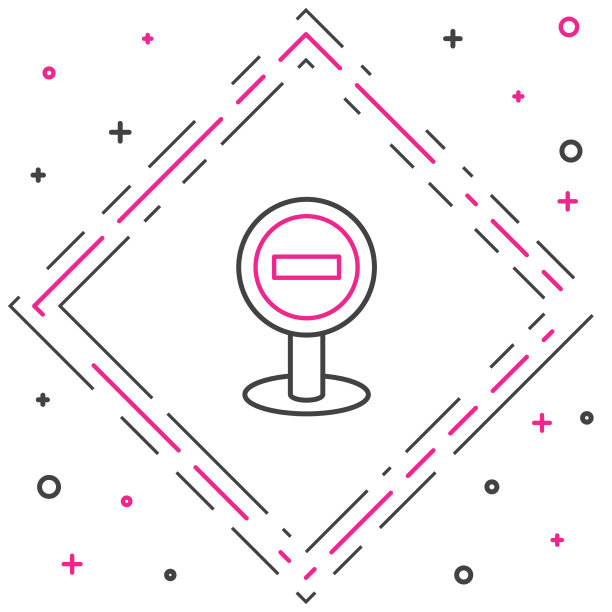 线停止标志图标隔离在白色背景图片下载