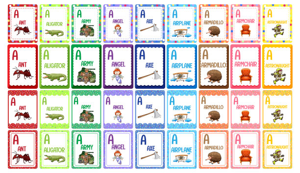 字母一套字母卡片图片下载