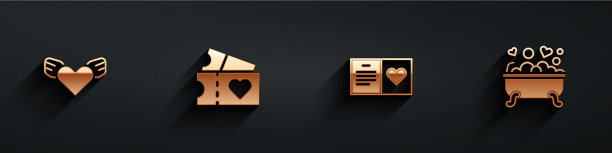 心插上翅膀情人节爱情票图片下载