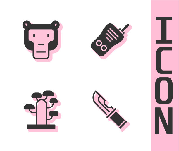 设置猎人刀猴非洲树和对讲机图片下载