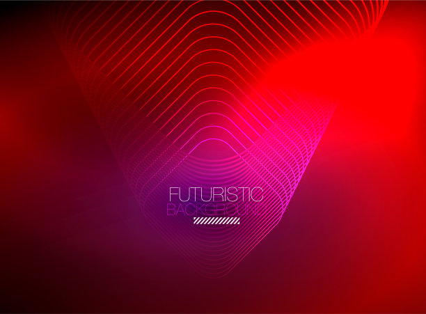 霓虹色方形轮廓线抽象背景图片下载