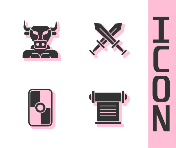 设置法令，羊皮纸卷轴，牛头怪希腊文图片下载