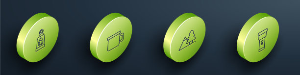 设置等距线野营灯金属杯图片下载