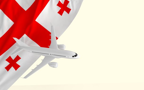 飞机旗三维图像图片下载