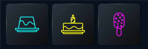 把布丁、蛋奶沙司、冰淇淋和蛋糕放在一起图片下载