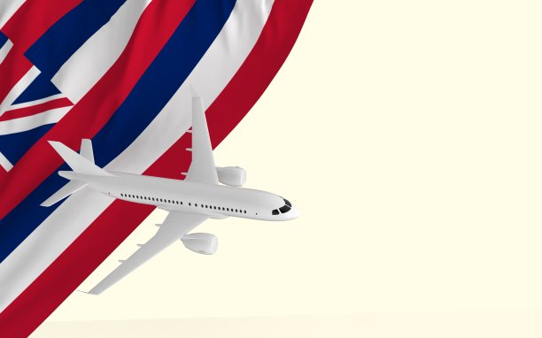 飞机旗三维图像图片下载