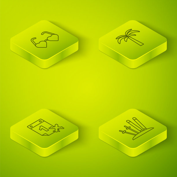 设置等距线热带棕榈树日历图片下载