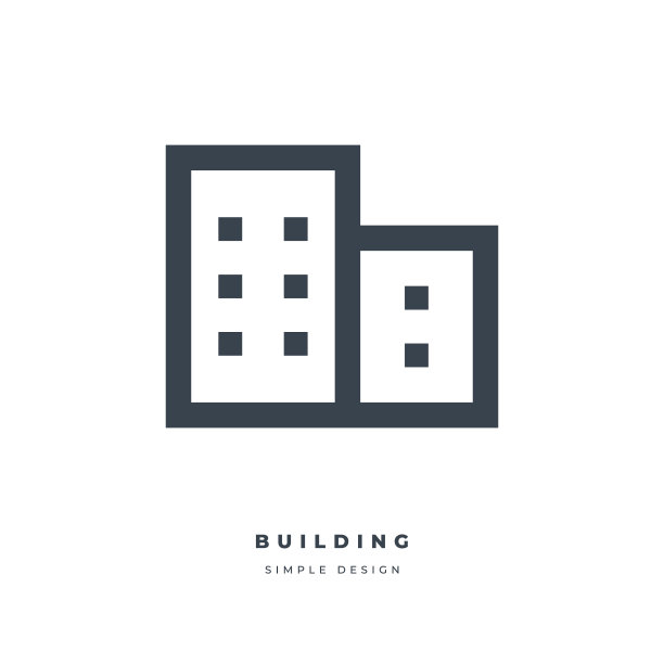 办公楼细线图标图片下载