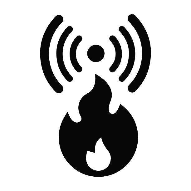 探测器，火灾，烟雾，报警器，火灾传感器图标图片下载