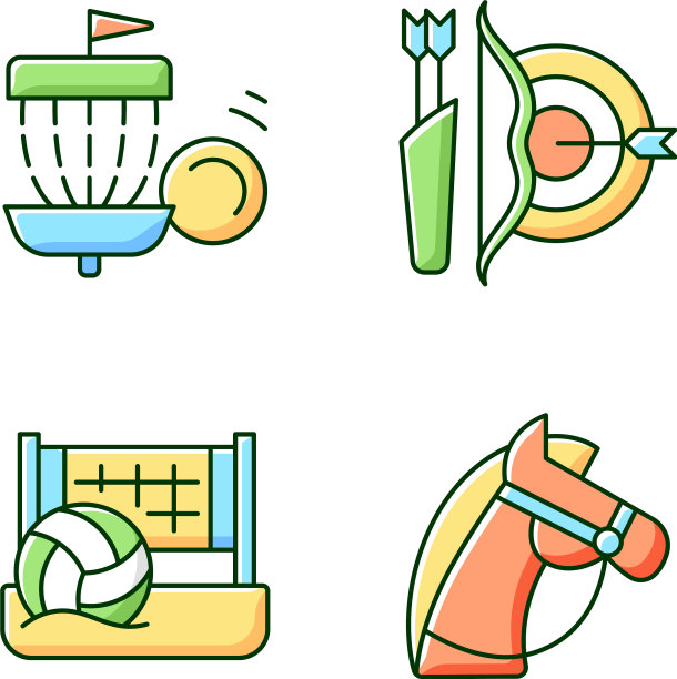 夏令营活动的RGB颜色图标设置图片下载