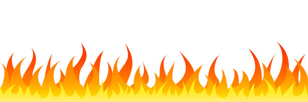 火灾火焰的象征。平面渐变火焰插图。烧热地狱概念。图片下载