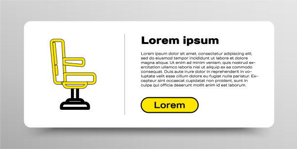 行理发店椅子图标孤立在白色图片下载