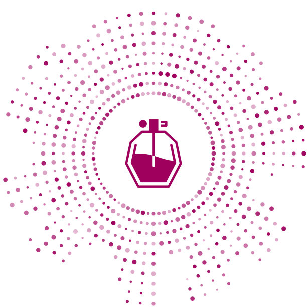 紫色香水图标孤立在白色背景图片下载