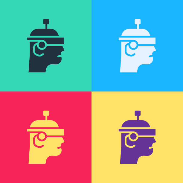 流行艺术智能眼镜安装在眼镜图标图片下载