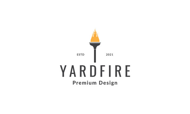 庭院火炬标志图标图形设计图片下载
