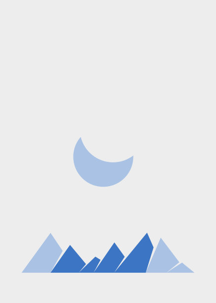 几何山脉剪影生成艺术海报插图图片下载