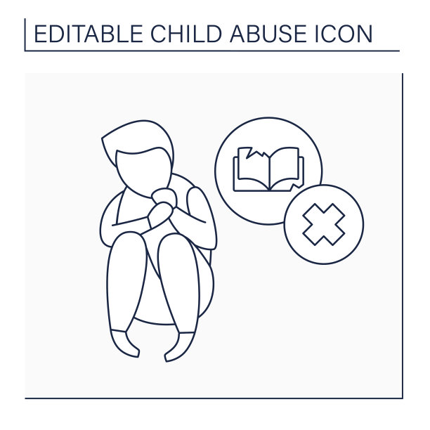 教育忽视线图标图片下载