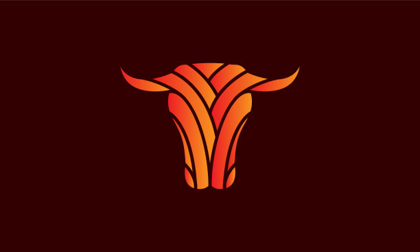 抽象艺术现代头牛标志符号图标图片下载