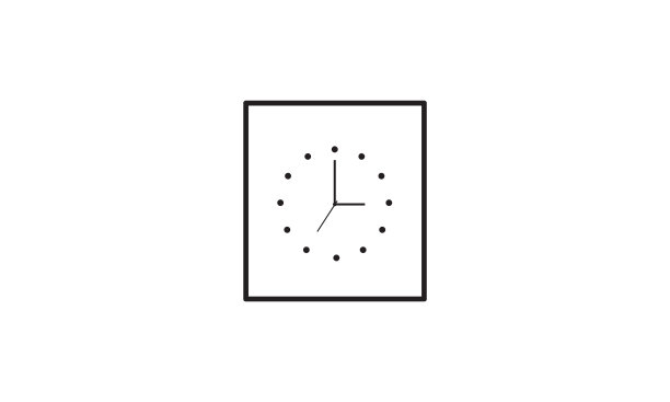 极简方钟标志符号图标图形图片下载