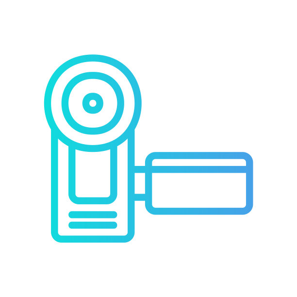 多媒体渐变风格的摄像机图标图片下载