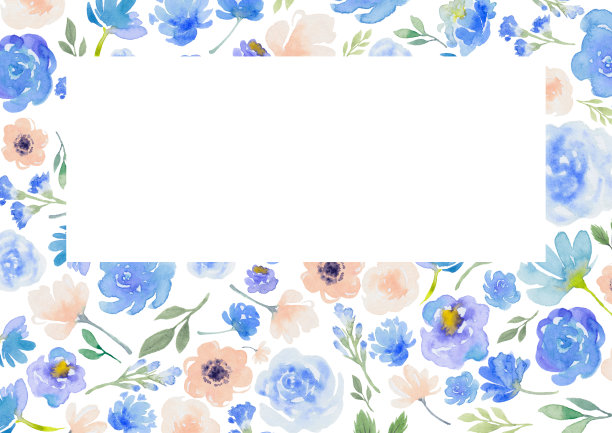 蓝玫瑰装饰框图片下载