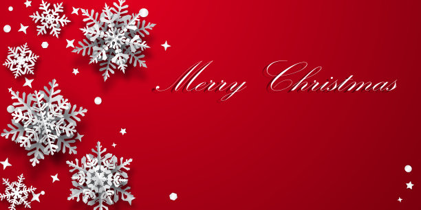 圣诞背景纸上的雪花图片下载