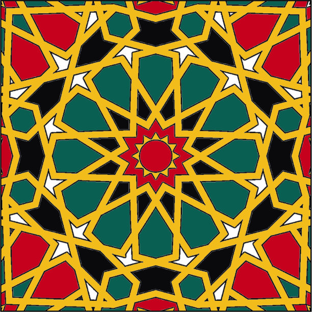 皇家彩色伊斯兰几何-彩色伊斯兰图案-彩色伊斯兰图案几何图片下载