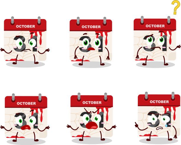 万圣节日历上有什么卡通人物图片下载