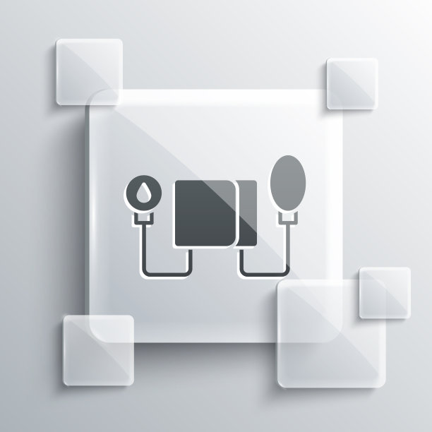 灰色血压图标隔离在灰色图片下载