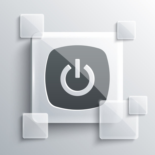 灰色智能家居图标孤立在灰色背景图片下载