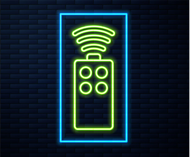 发光的霓虹灯线遥控摄像机图片下载