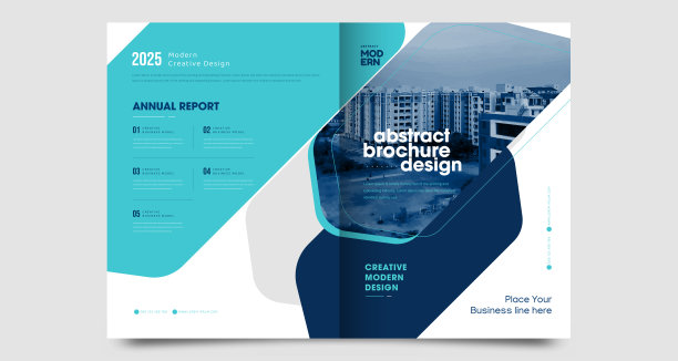 年度报告小册子传单设计模板，传单展示，书封面。A4大小的布局。图片下载