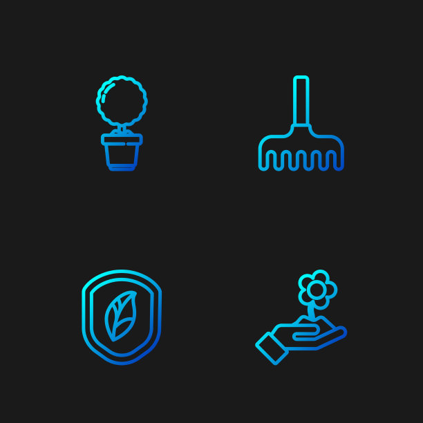 用叶子套线手持花盾图片下载