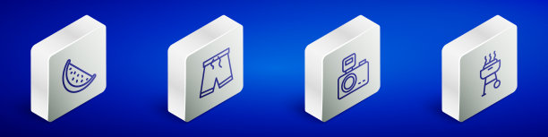 套等距西瓜泳裤图片下载