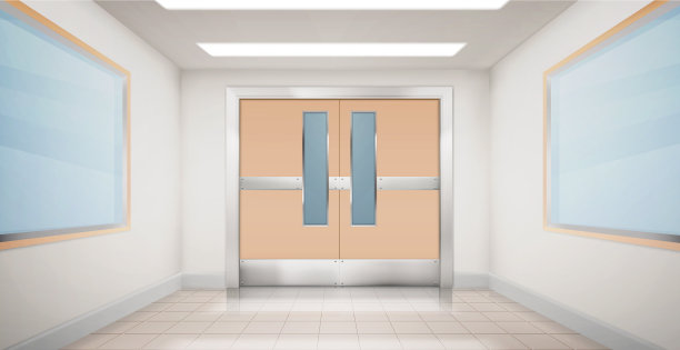 走廊、医院、实验室或学校的门图片下载