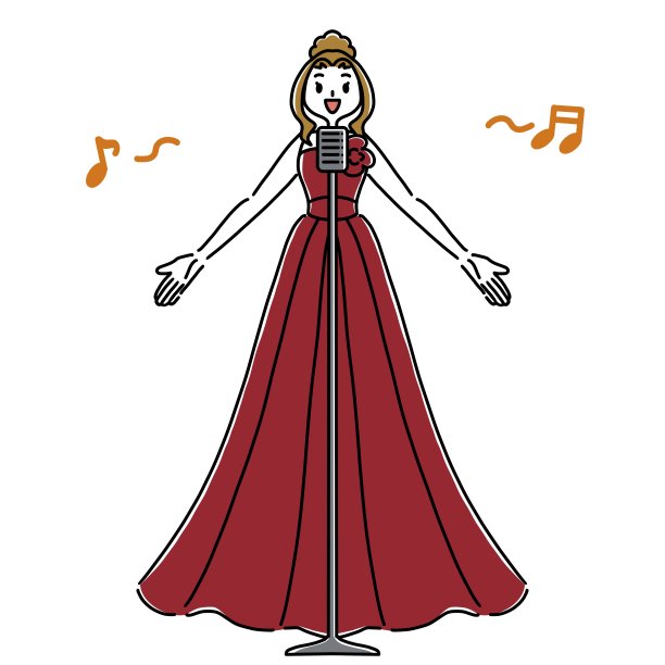 歌手在麦克风前唱歌图片下载