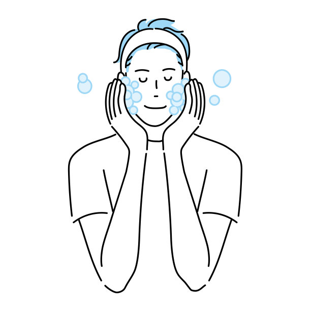 一个年轻人在洗脸图片下载