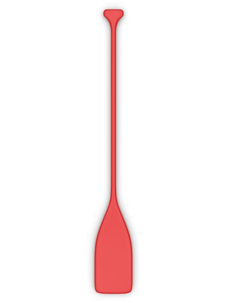 空白的红色独木舟皮划艇桨模型。图片下载